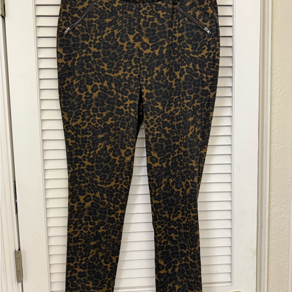 June & Hudson Leopard Print Pants